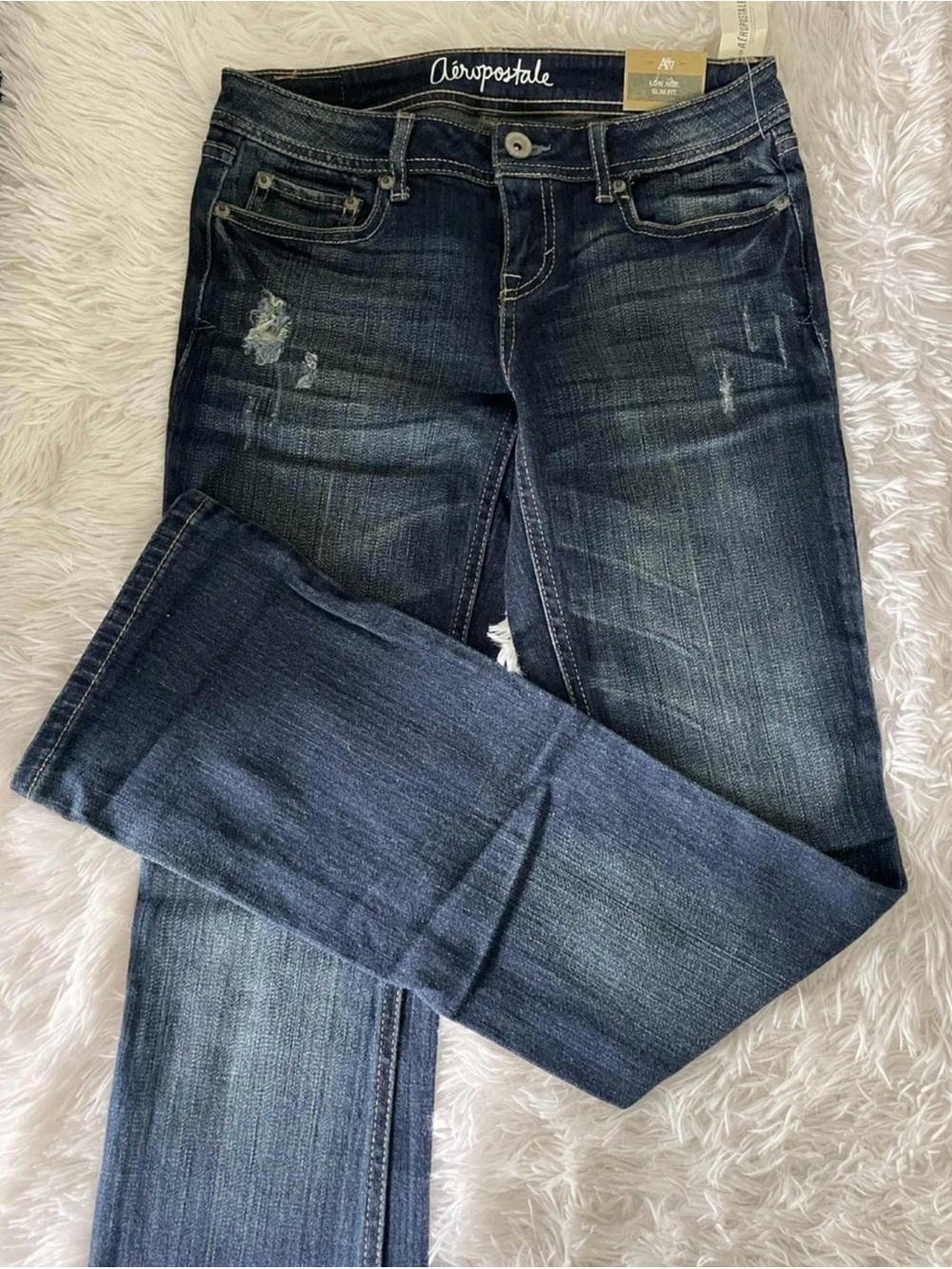NWT Y2K Aeropostale CHELSEA BOOT Jean (Low Rise/Slim Fit) -Style #0447 Dark Wash